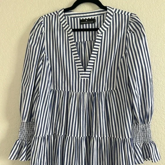 Tuckernuck Blue and White Striped Mini Dress - Picture 7 of 16